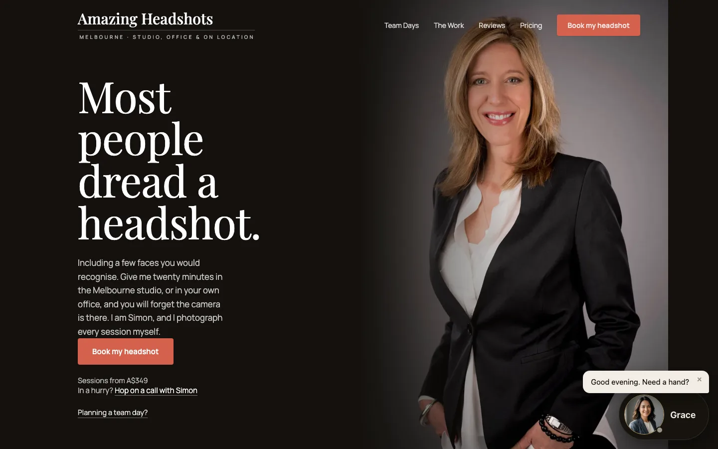 Amazing Headshots with Grace on shift